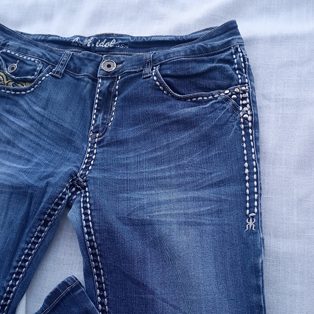 L.A. Idol Jeans Size 13 Bootcut Studded Western Pocket Y2K​ - Picture 7 of 12